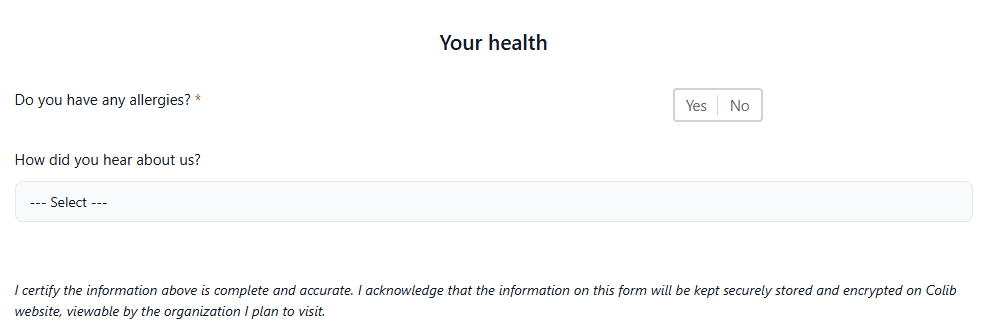 Preview before answering: only the Yes/No question and the list are displayed