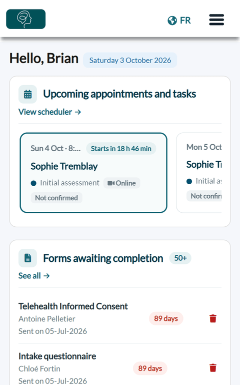 Colib home page on a phone