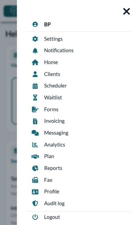 Colib menu opened on a phone