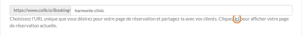 URL de la page de réservation avec le lien ici