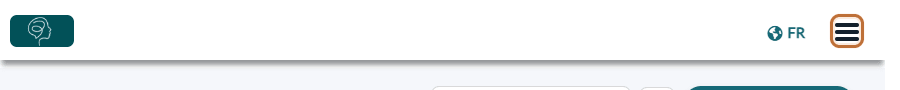 Compact top bar with the menu button at the top right in a narrow window