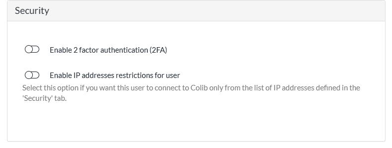 Security section of a team member