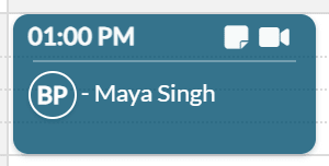 Appointment with the signed note icon